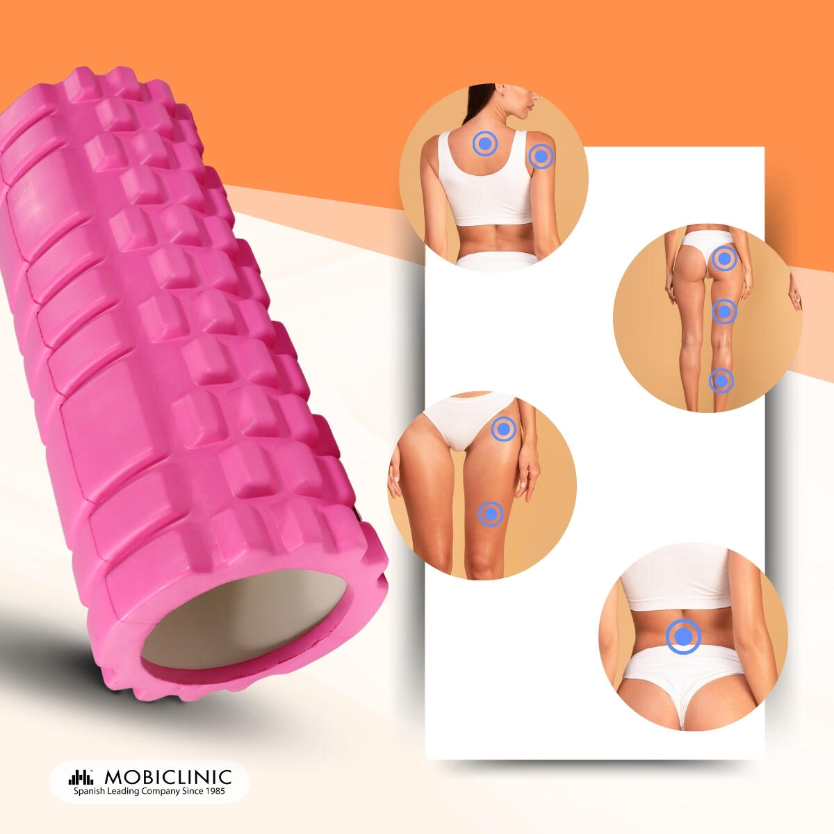 Massage roller Veelzijdig Lichtgewicht Voorkomt blessures gumroze FitRoller 4/7