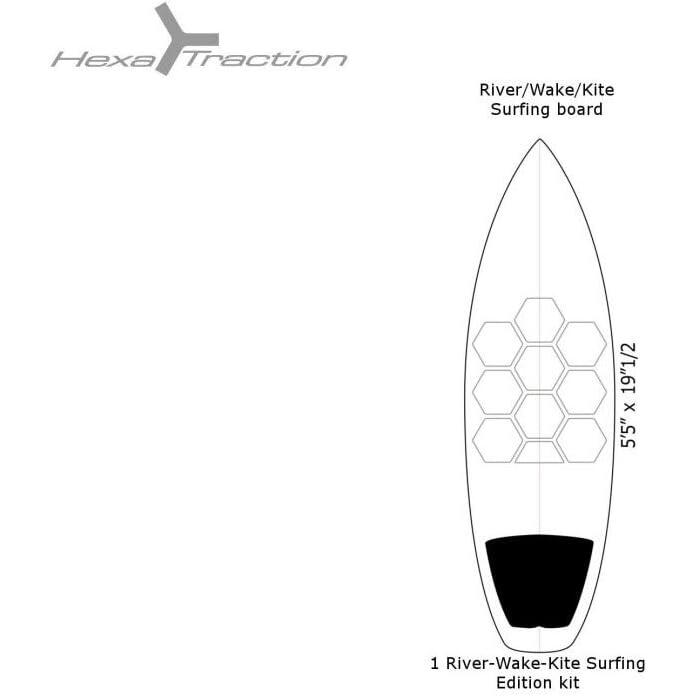 RSPro Hexa Traction Anti Rutsch Front Grip River / Wake Kite Traction Pad