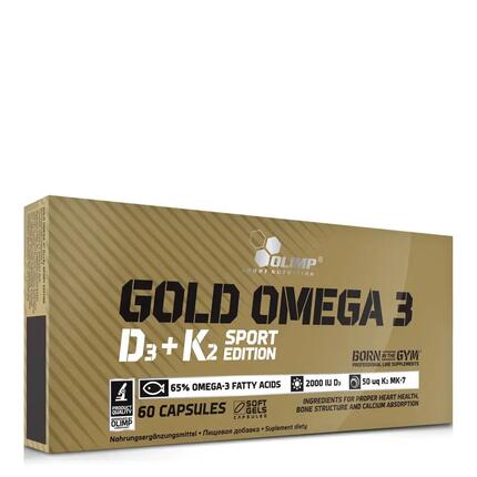 Oméga 3 - Gold Omega 3 D3+K2 Sport Edition - 60 Gélules