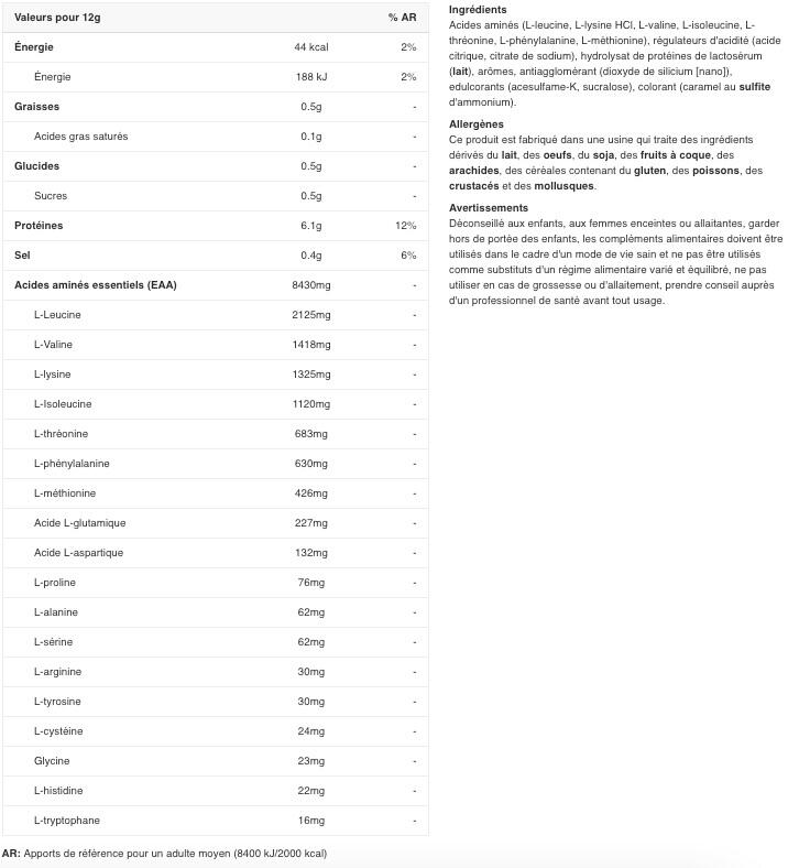 Acides aminés essentiels - Amino EAA Xplode Powder - Thé Glacé à la Pêche 520g 2/3