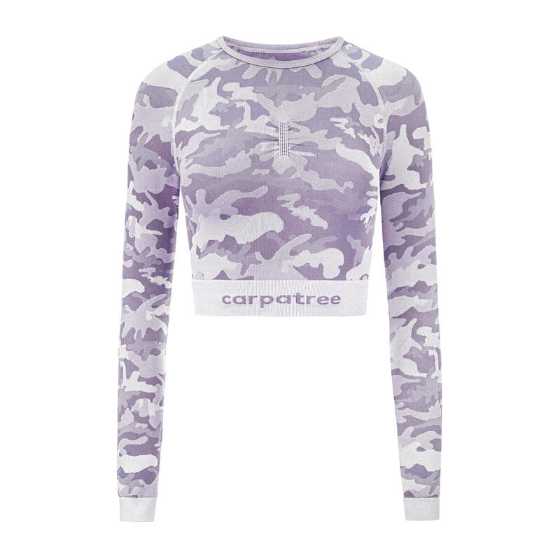 Camiseta de entrenamiento Carpatree Camo sin costuras para mujer