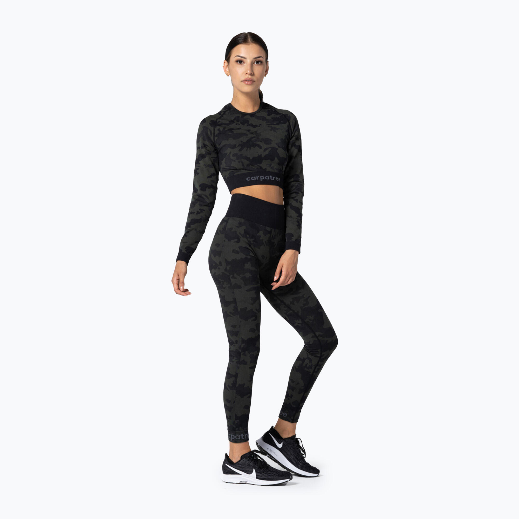 Carpatree Camo naadloze trainingstop voor dames 3/5