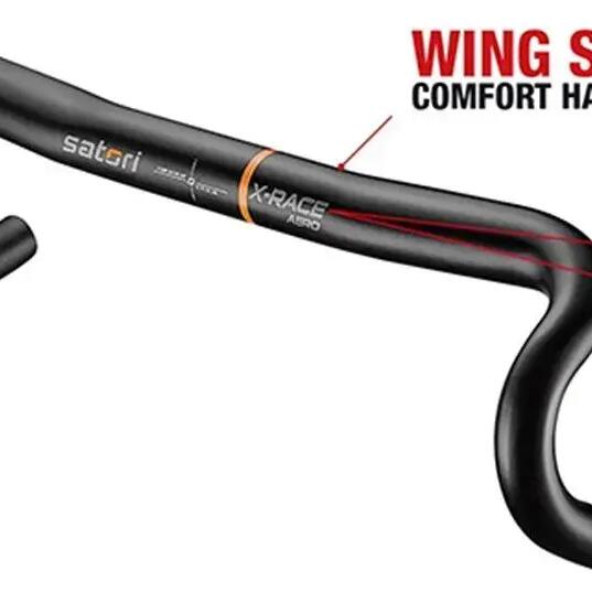 Satori X-Race Aero 31.8 mm 400 mm Aluminium Handlebar - Matte Black.