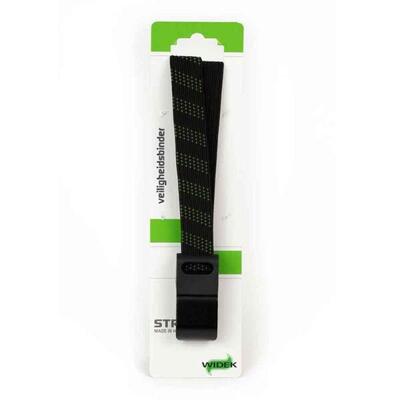 Suv veiligheidsbinder 24mm met zwarte stalen haak - olijfgroen/zwart