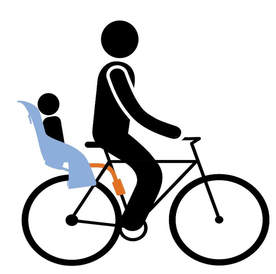 Kinderzitje achter Ride Along Lite voor framebevestiging - lichtgrijs 2/6
