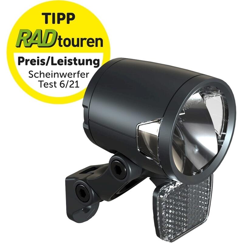 Koplamp H-Black MR8 E 6-12 Volt - met houder - 180 lumen