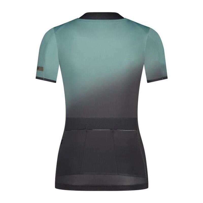 SHIMANO Woman's EVOLVE Avventura Jersey met korte mouwen, Groen