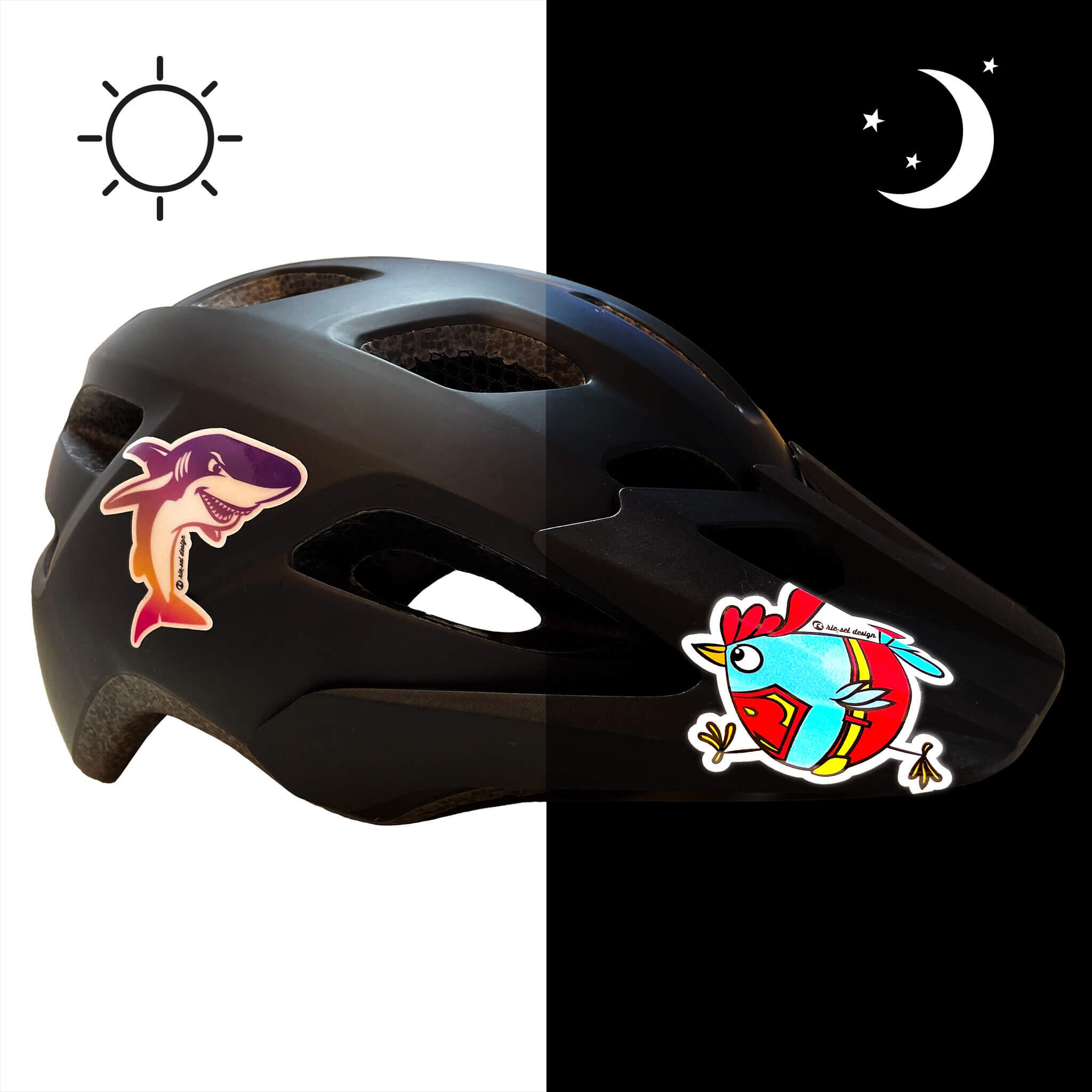reflektierende Aufkleber Sticker Fahrrad Helm Reflektor Folie für Sicherheit 4/5