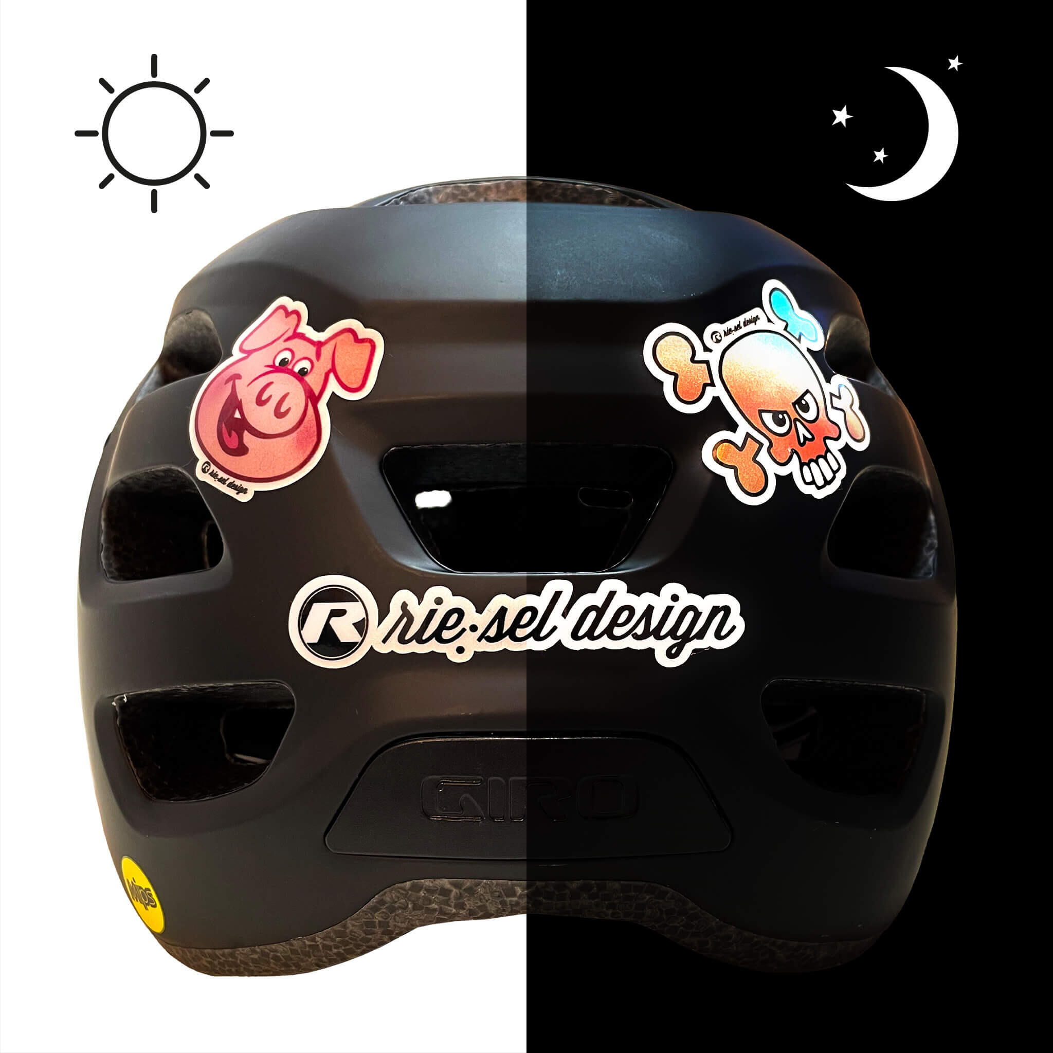reflektierende Aufkleber Sticker Fahrrad Helm Reflektor Folie für Sicherheit 5/5