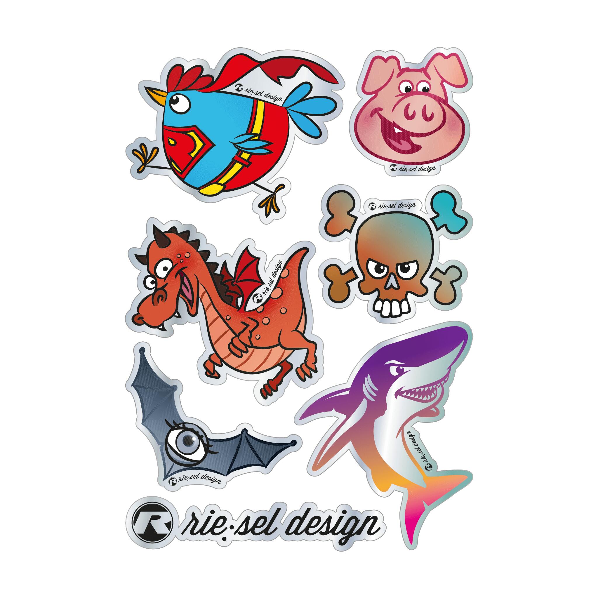 RIESEL DESIGN Riesel Design® reflektierende Rahmensticker re:flex kids