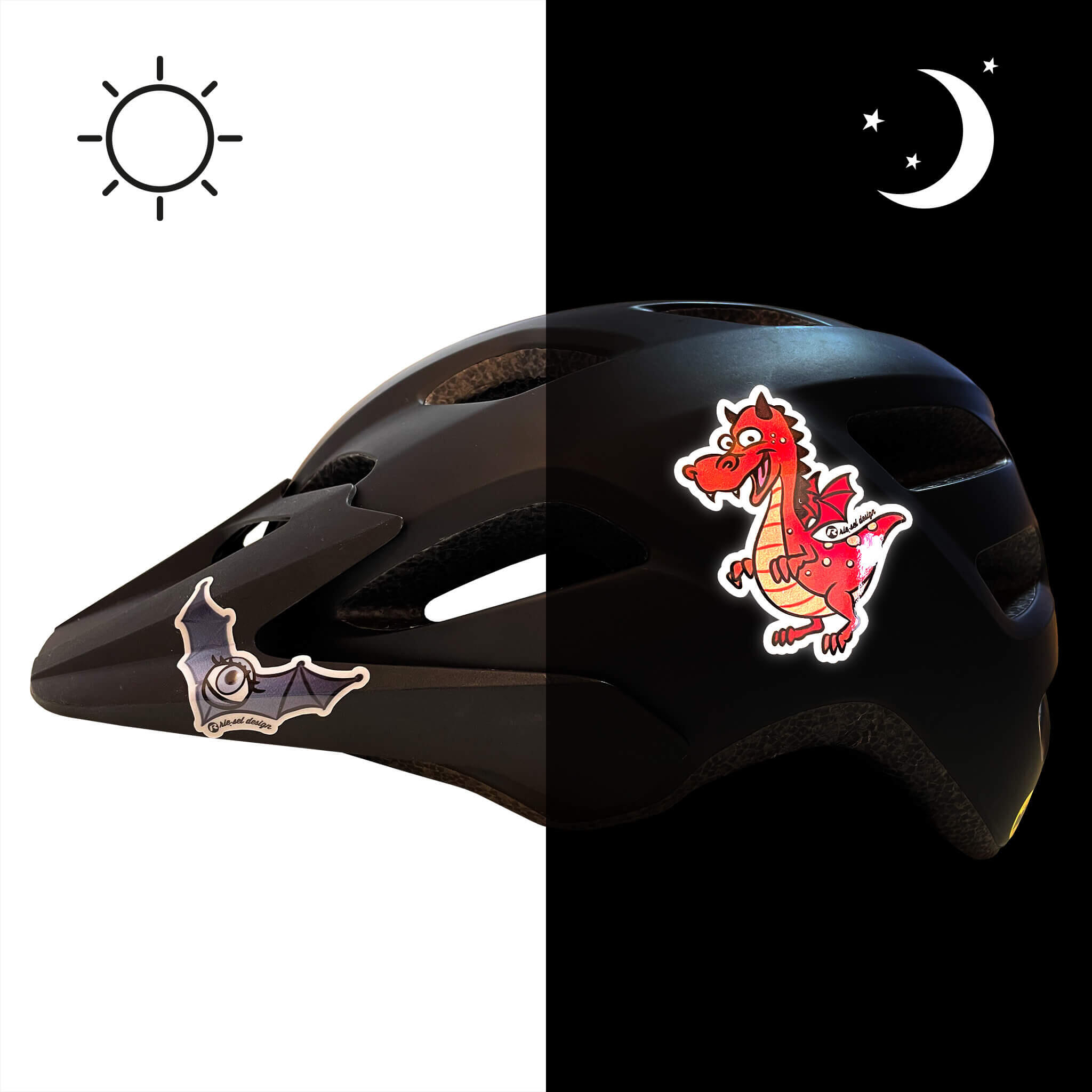 reflektierende Aufkleber Sticker Fahrrad Helm Reflektor Folie für Sicherheit 3/5