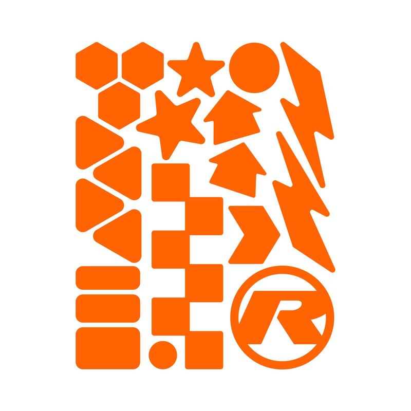 Riesel Design® reflektierende Rahmensticker re:flex forms orange