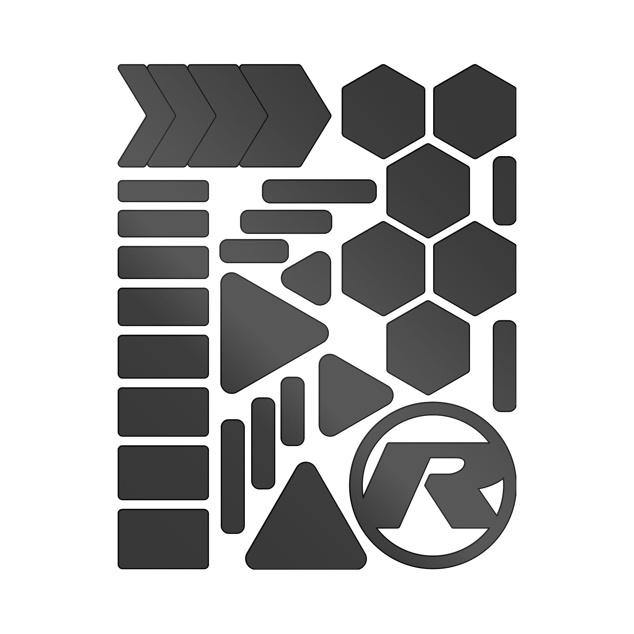 RIESEL DESIGN Riesel Design® reflektierende Rahmensticker re:flex city stealth