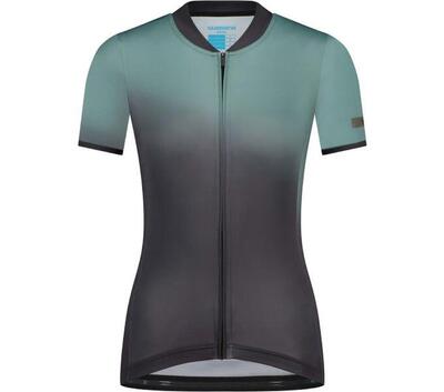 Woman's evolve avventura jersey met korte mouwen, groen