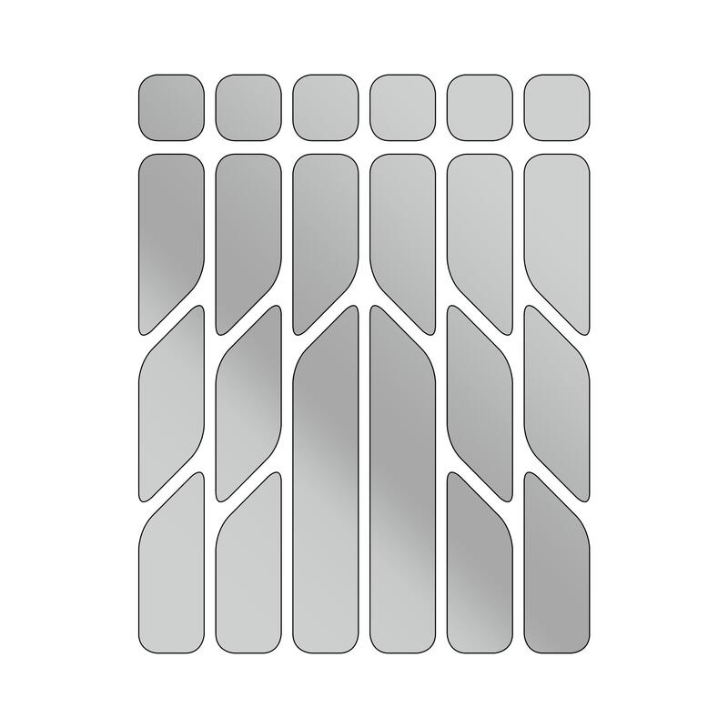 Riesel Design® reflektierende Rahmensticker re:flex everywhere silver