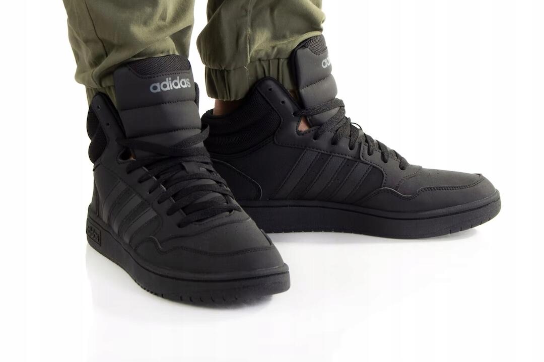 Chaussures Hommes Adidas Hoops 3.0 Vintage Mid noir 2/7