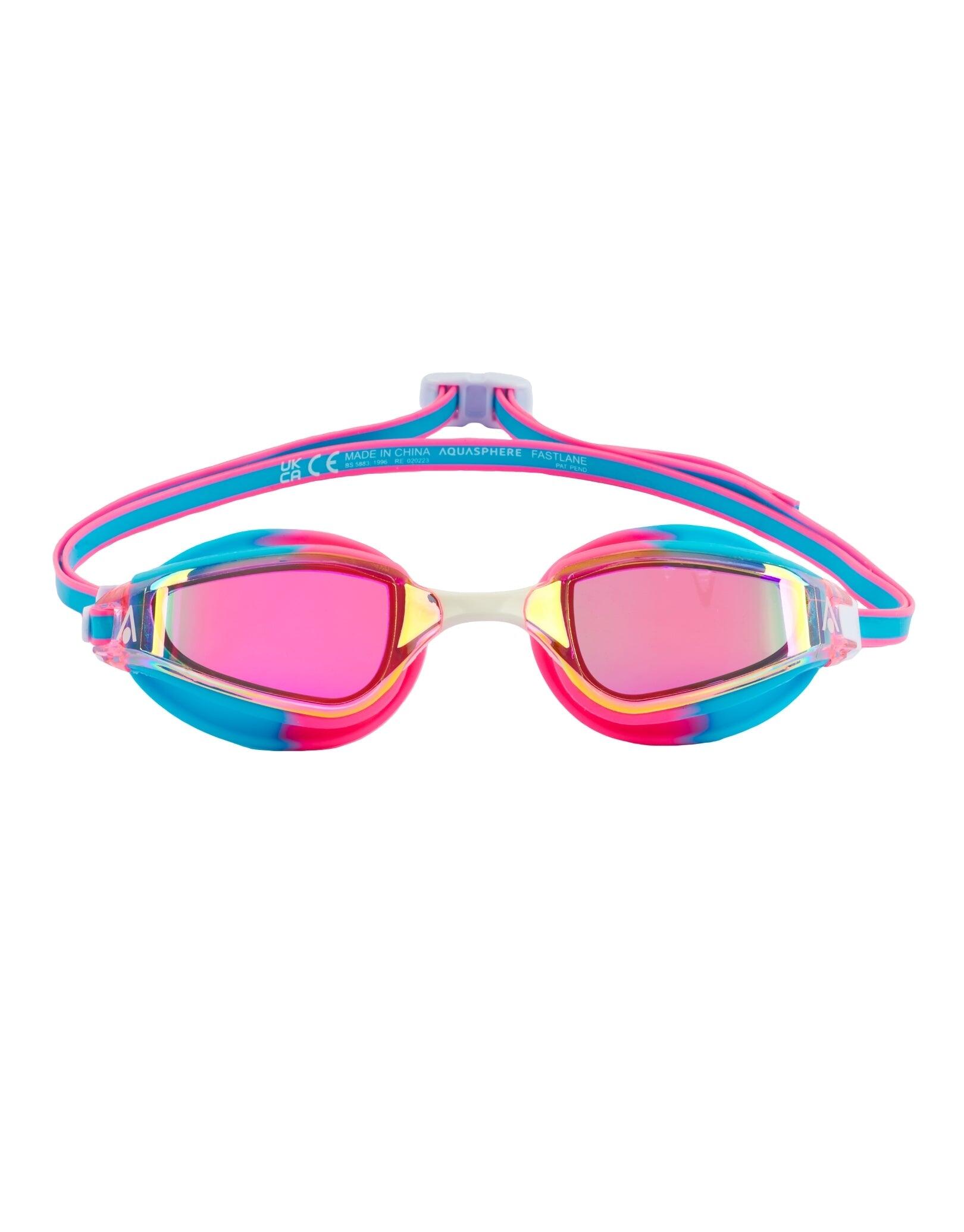 Aqua Sphere Fastlane Swim Goggles Limited Edition Titanium Mirrored Lens AQUA SPHERE Decathlon