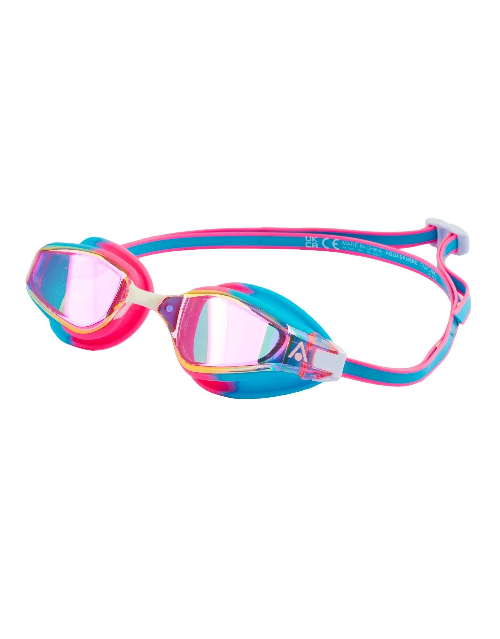 AQUA SPHERE Aqua Sphere Fastlane Swim Goggles - Limited Edition Titanium Mirrored Lens