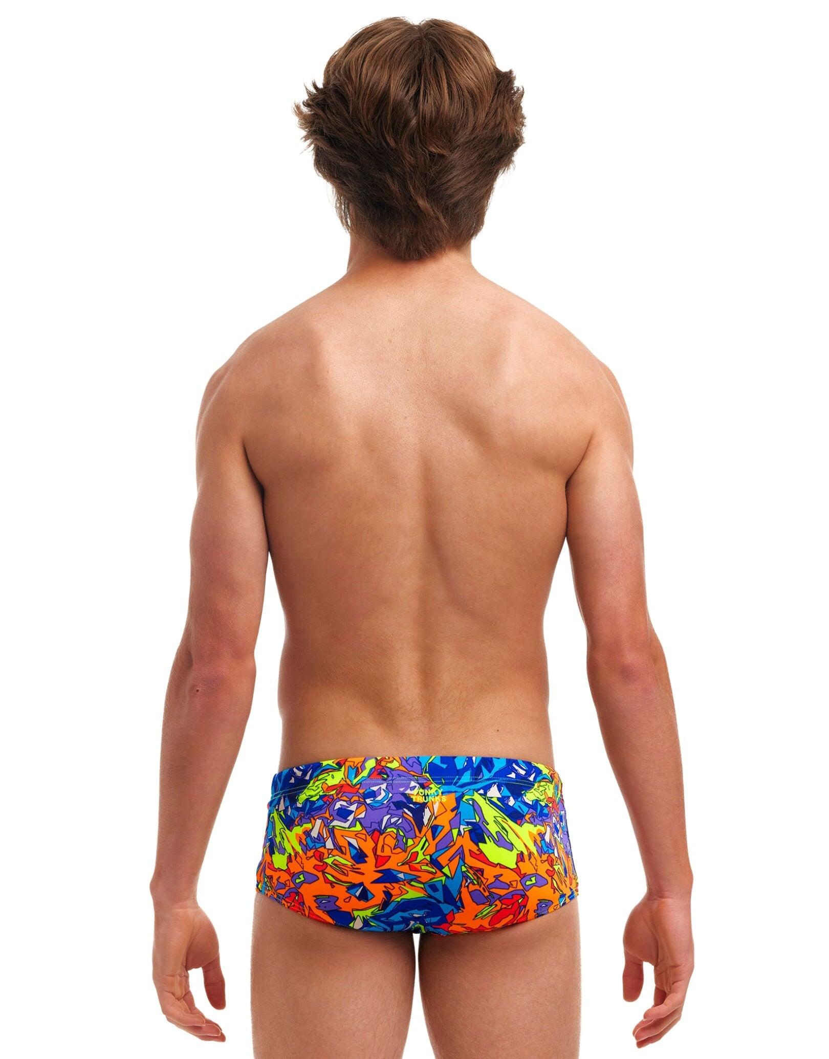 Funky Trunks Boys Mixed Mess Sidewinder Swim Trunks - Blue/Multi 2/5