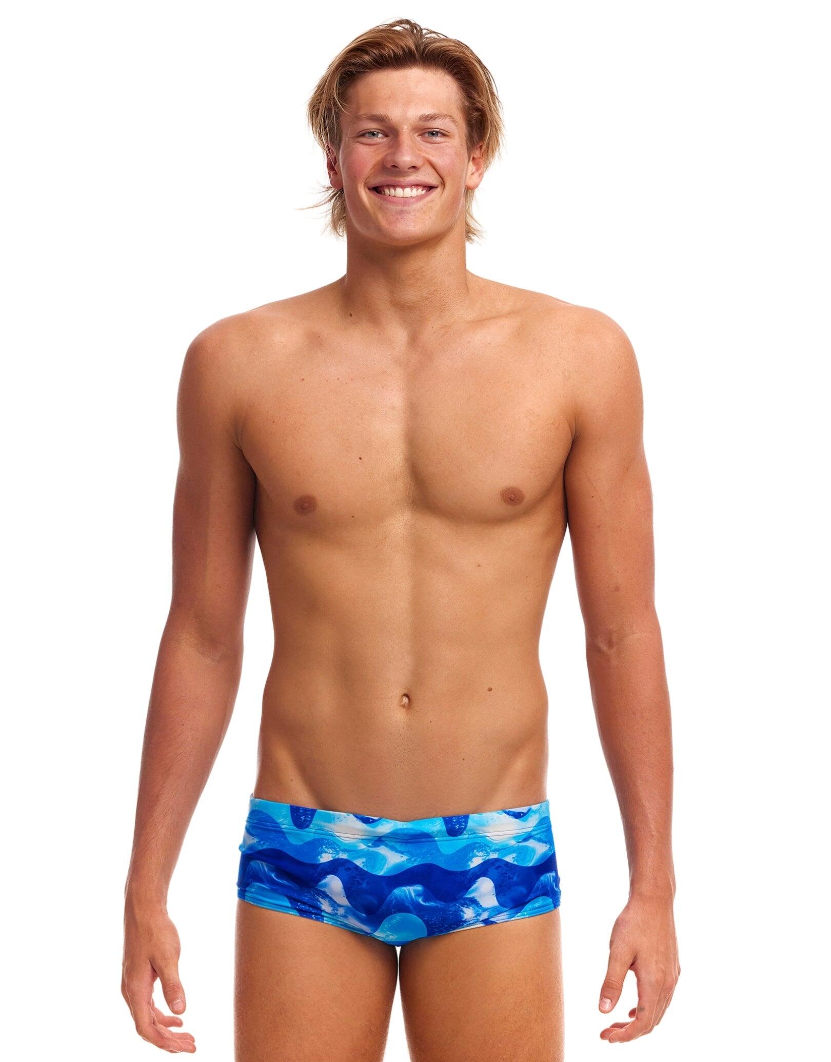 FUNKY TRUNKS Funky Trunks Dive In Sidewinder Swim Trunks - Blue