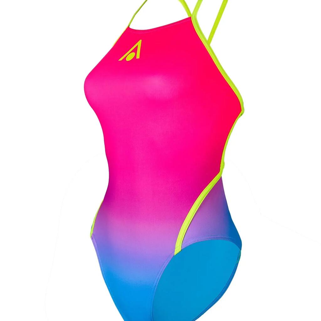 Aqua Sphere Essential Diamond Back Swimsuit - Multi/Yellow