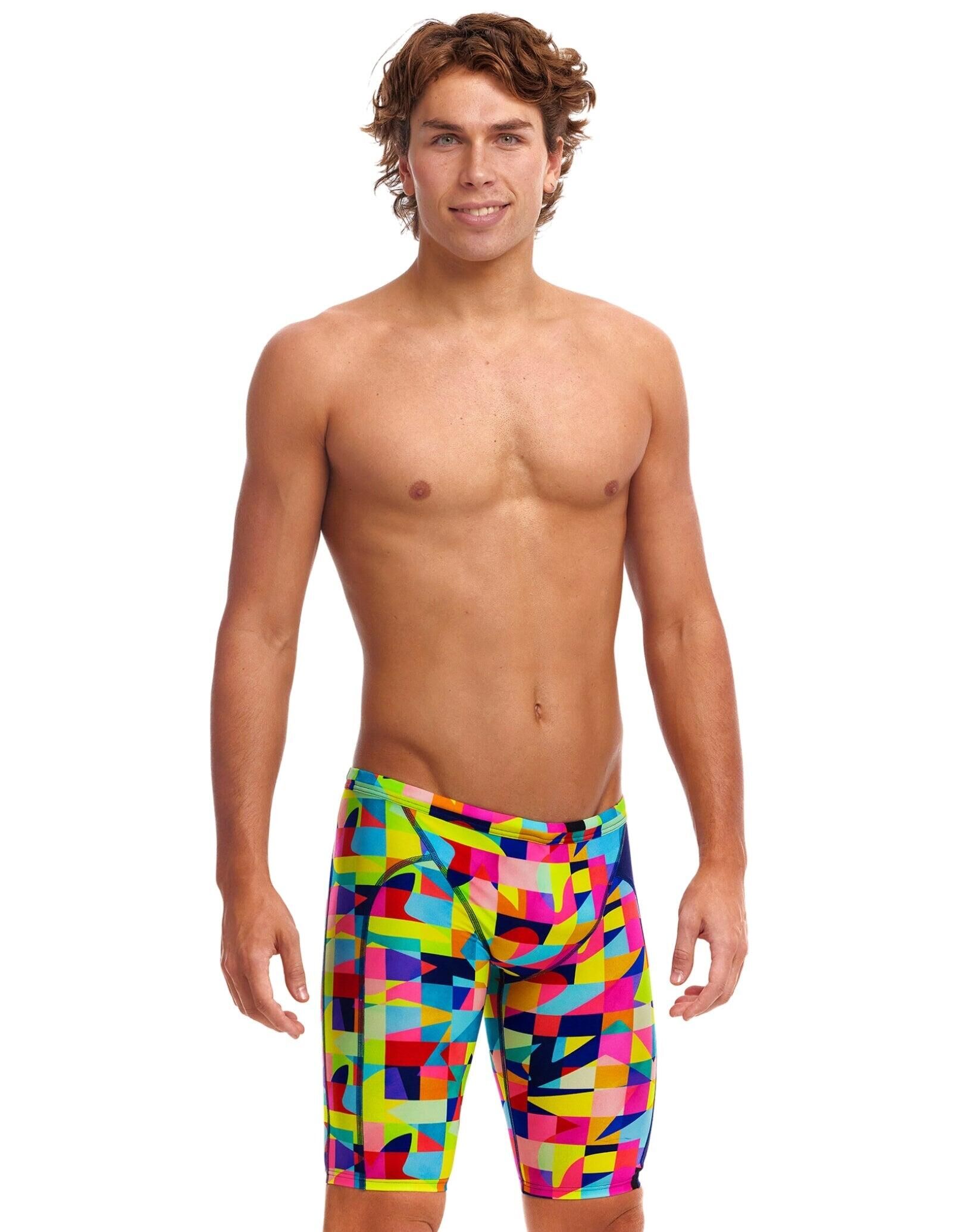 FUNKY TRUNKS Funky Trunks On The Grid Swim Jammers - Multi