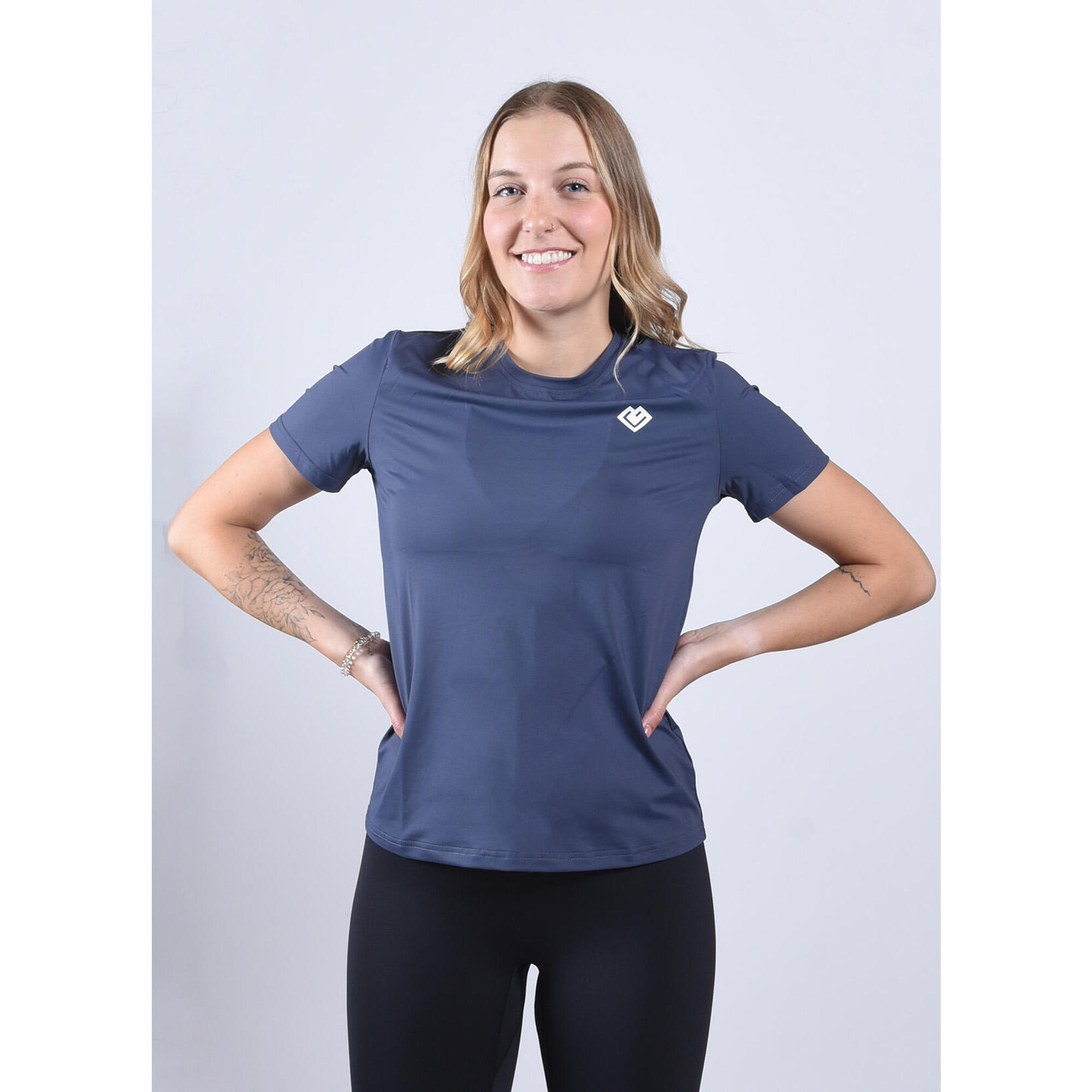 Gladiatorfit - Serenity T-shirt Femme Loven - T-shirt Manches Courtes - Bleu - 36 Xs - Decathlon