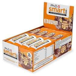 Barres protéinées - Smart Bar - Chocolat au Beurre de Cacahuète Boite de 12