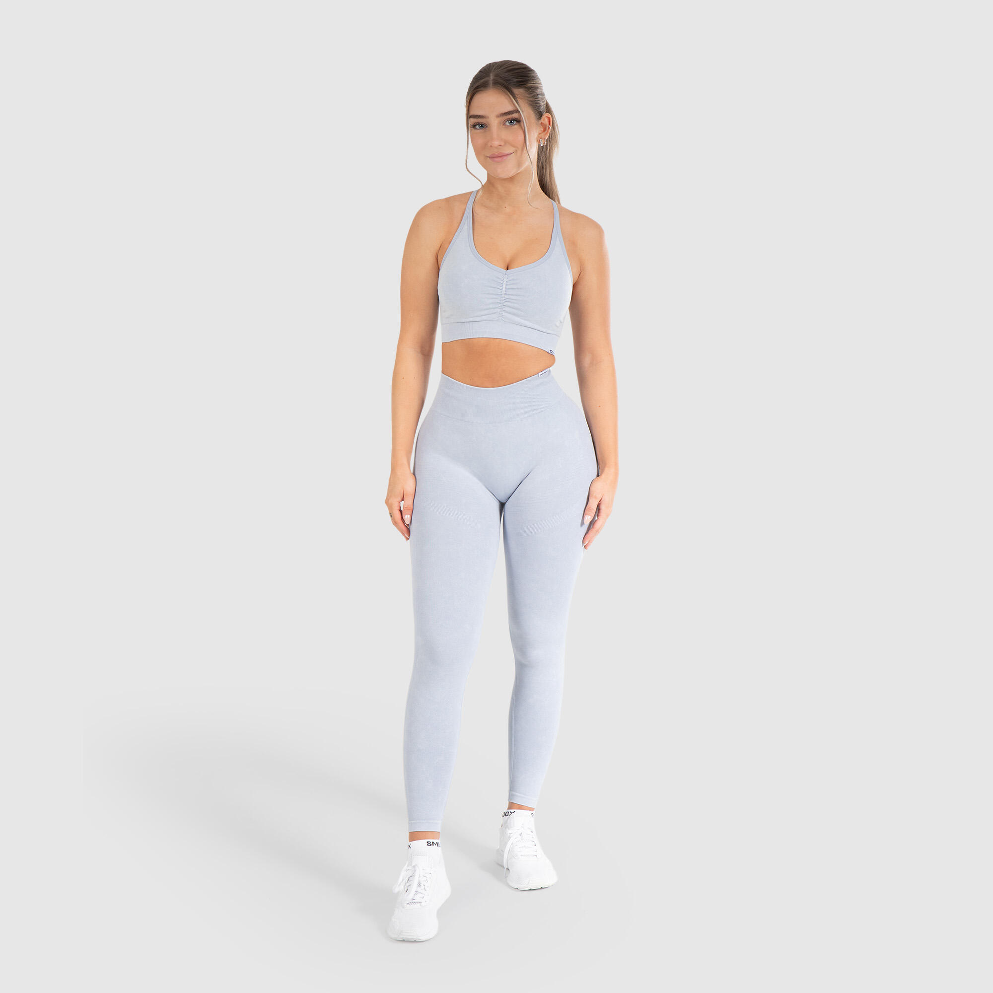 Damen Sport BH Batik Scrunch Hellblau 3/6