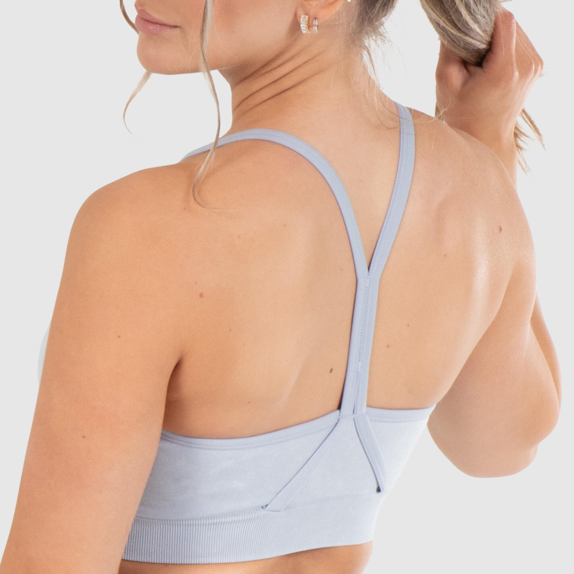 Damen Sport BH Batik Scrunch Hellblau 6/6