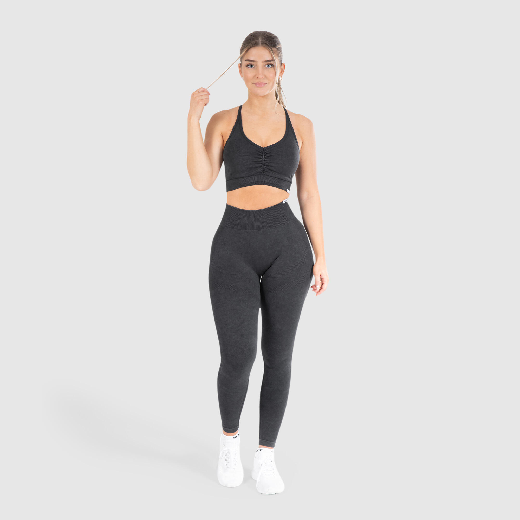 Damen Sport BH Batik Scrunch Schwarz 3/6