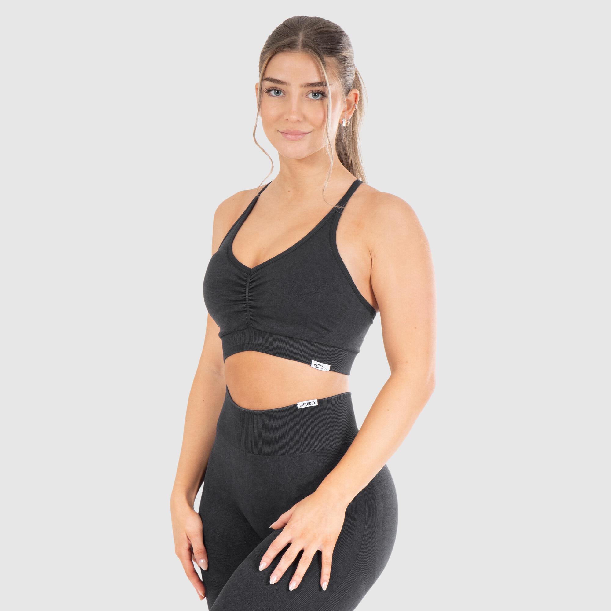 Damen Sport BH Batik Scrunch Schwarz 2/6