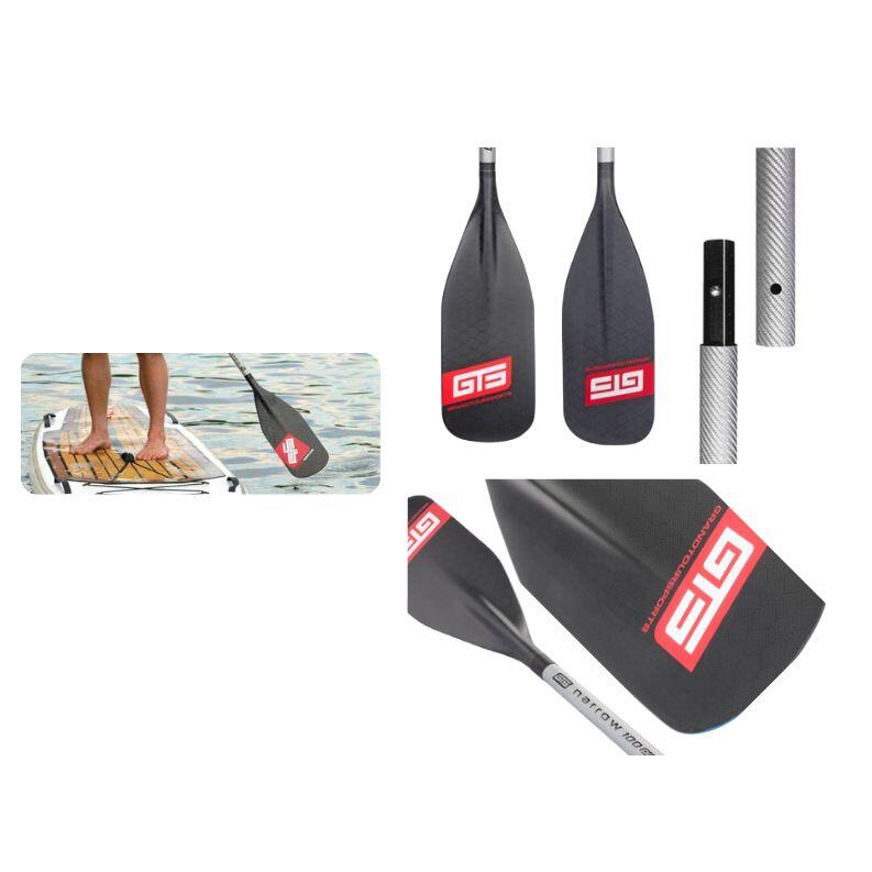 Premium carbon SUP peddel - 3-delig, verstelbaar 178-220 cm - zeer licht 590 g