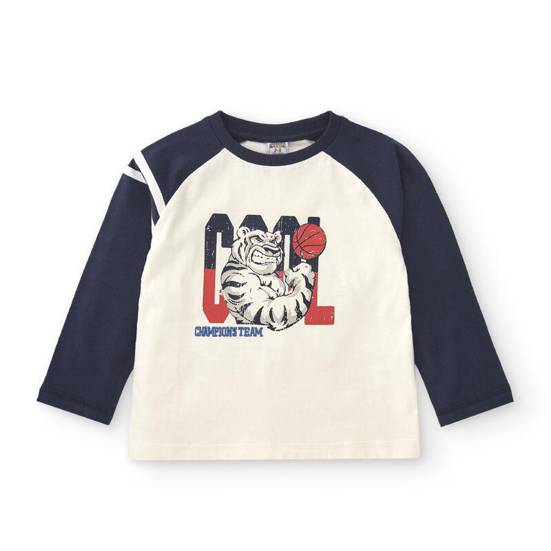 Camiseta de manga larga de bebé a rayas negras – Charanga