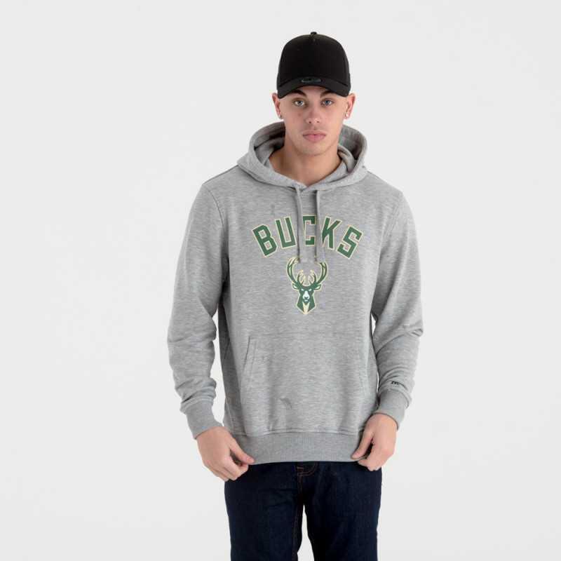 Sweat   capuche New Era  avec logo de l'équipe Milwaukee Bucks