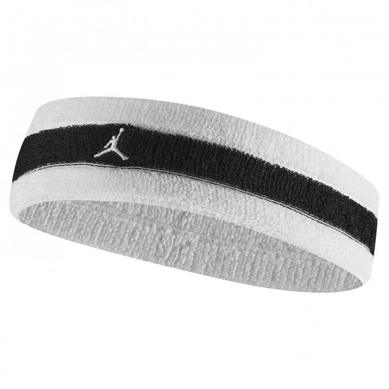 JORDAN NIKE HEADBAND JORDAN M TERRY WHITE/BLACK