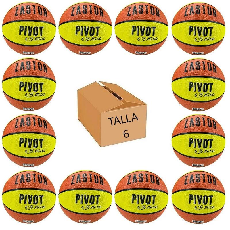 Pack 12 Balones Baloncesto Zastor Pivot Talla 6