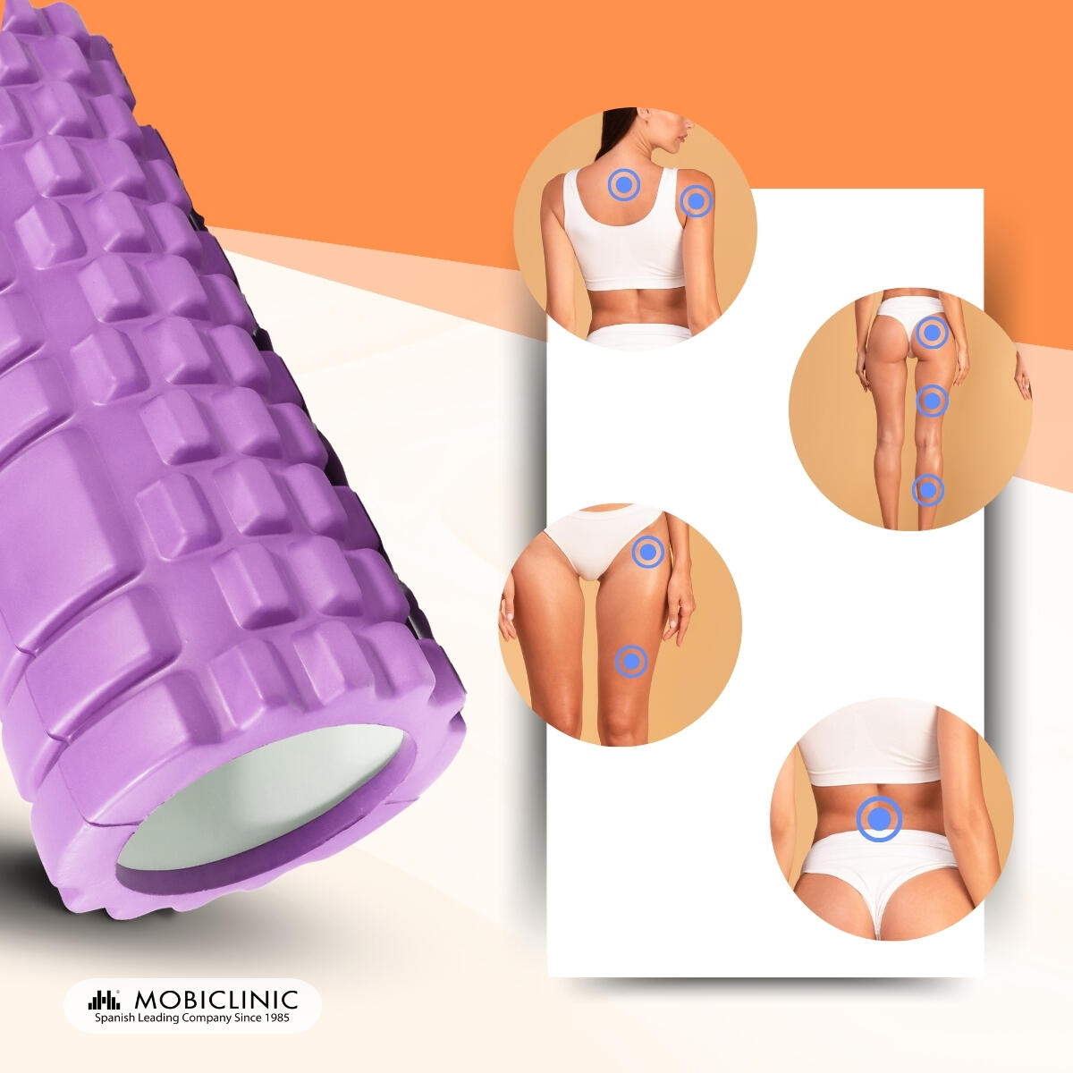 Massagerol roller Veelzijdig Lichtgewicht Voorkomt blessures Paars FitRoller 3/7