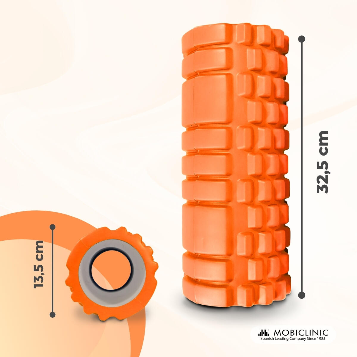 Rouleau de massage Léger Prévient les blessures Orange Foam Roller FitRoller 2/7