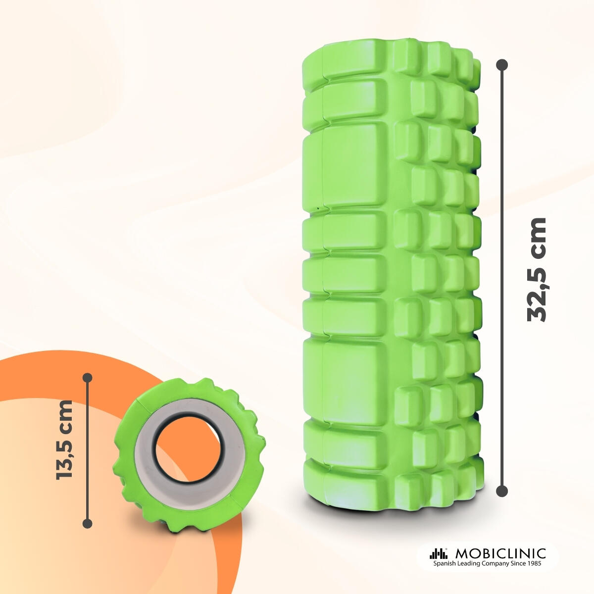 Rouleau de massage Léger Prévient les blessures Vert citron FitRoller 2/7