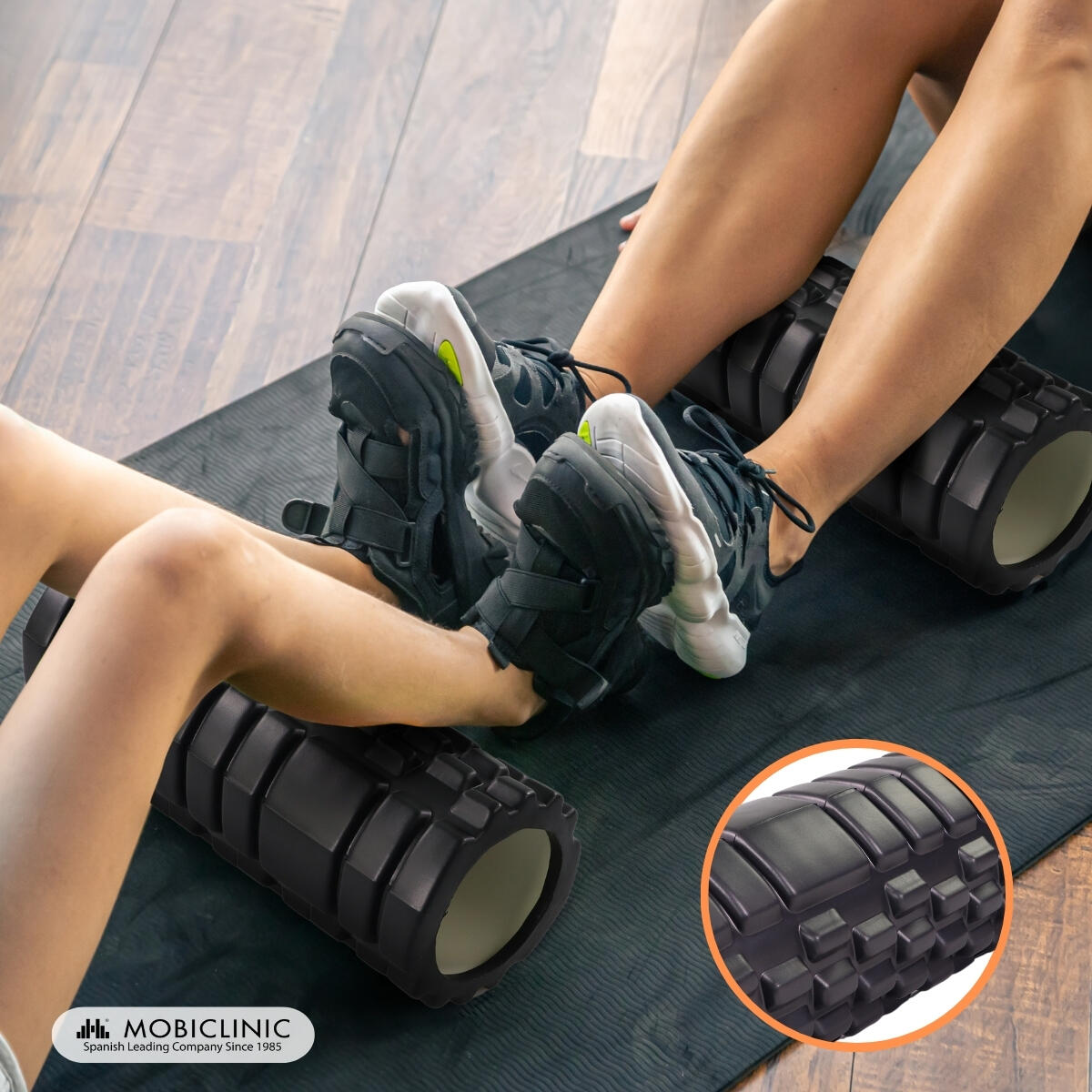 Massage roller Veelzijdig Lichtgewicht Voorkomt blessures Zwart FitRoller 7/7