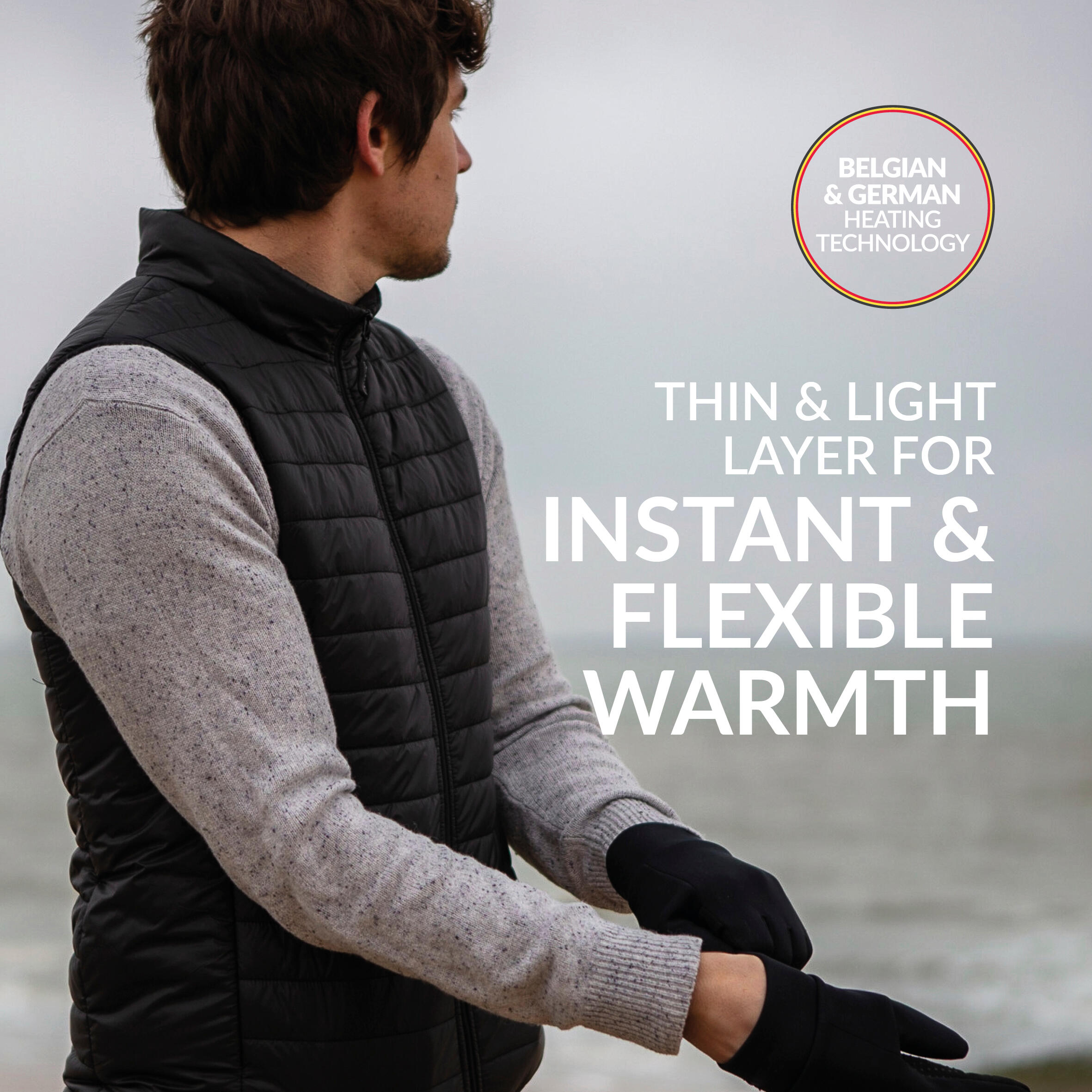 Gilet chauffant homme fibre de carbone