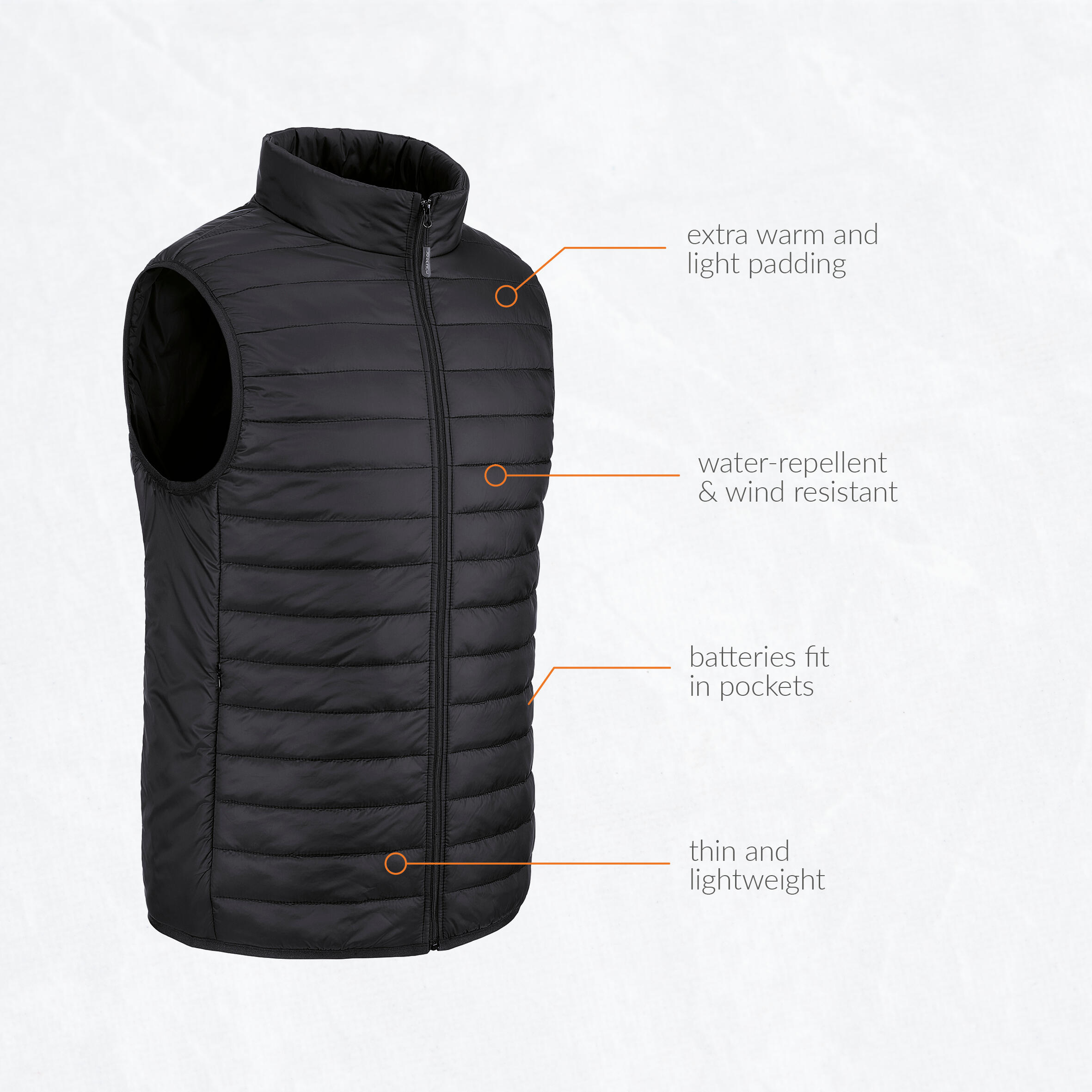 Gilet chauffant homme avec Powerbank - Coupe régulière - Sans manches 4/7