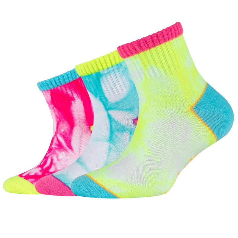 Chaussettes pour filles Skechers 3PPK Girls Casual Fancy Tie Die Socks