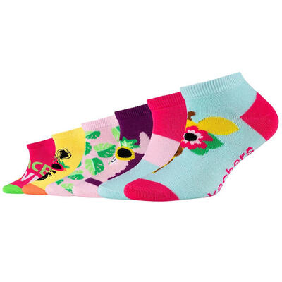 Sokken voor meisjes skechers 6ppk girls casual fancy sneaker socks