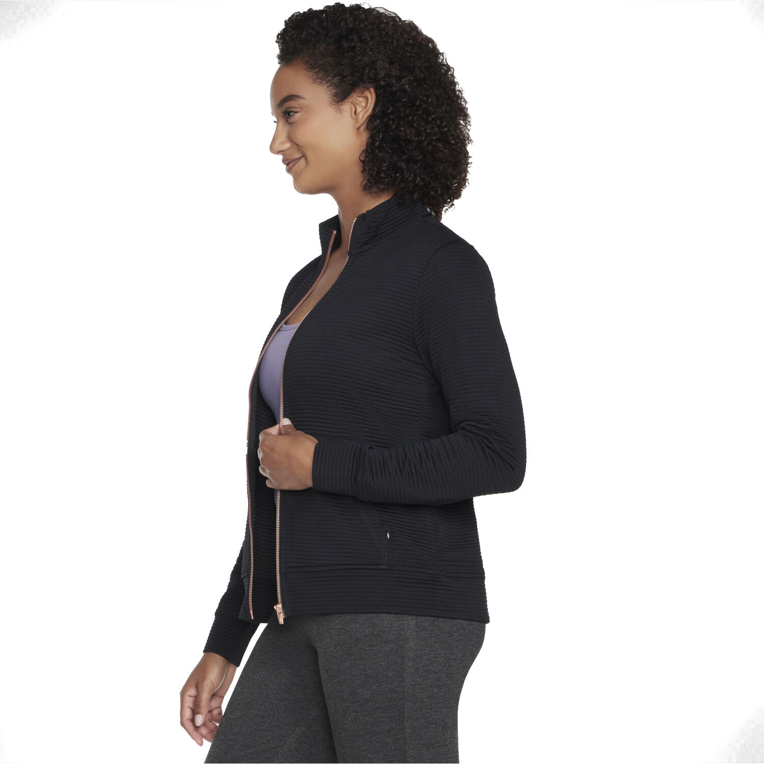 Sweatshirt pour femmes Skechers Go Walk Everywhere Full Zip Hoodless 3/3