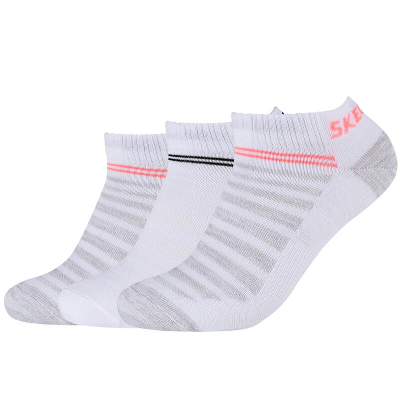 Uniszex zokni, Skechers 3PPK Mesh Ventilation Socks, fehér