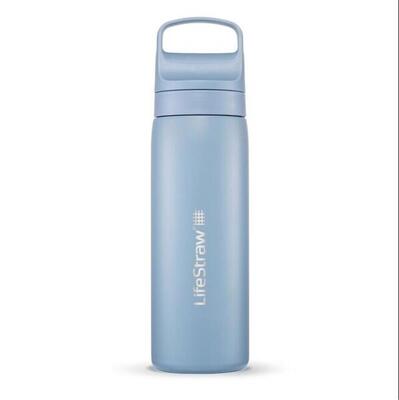 Lifestraw go 2.0 waterfles met filter - roestvrijstaal - 500ml - lichtblauw