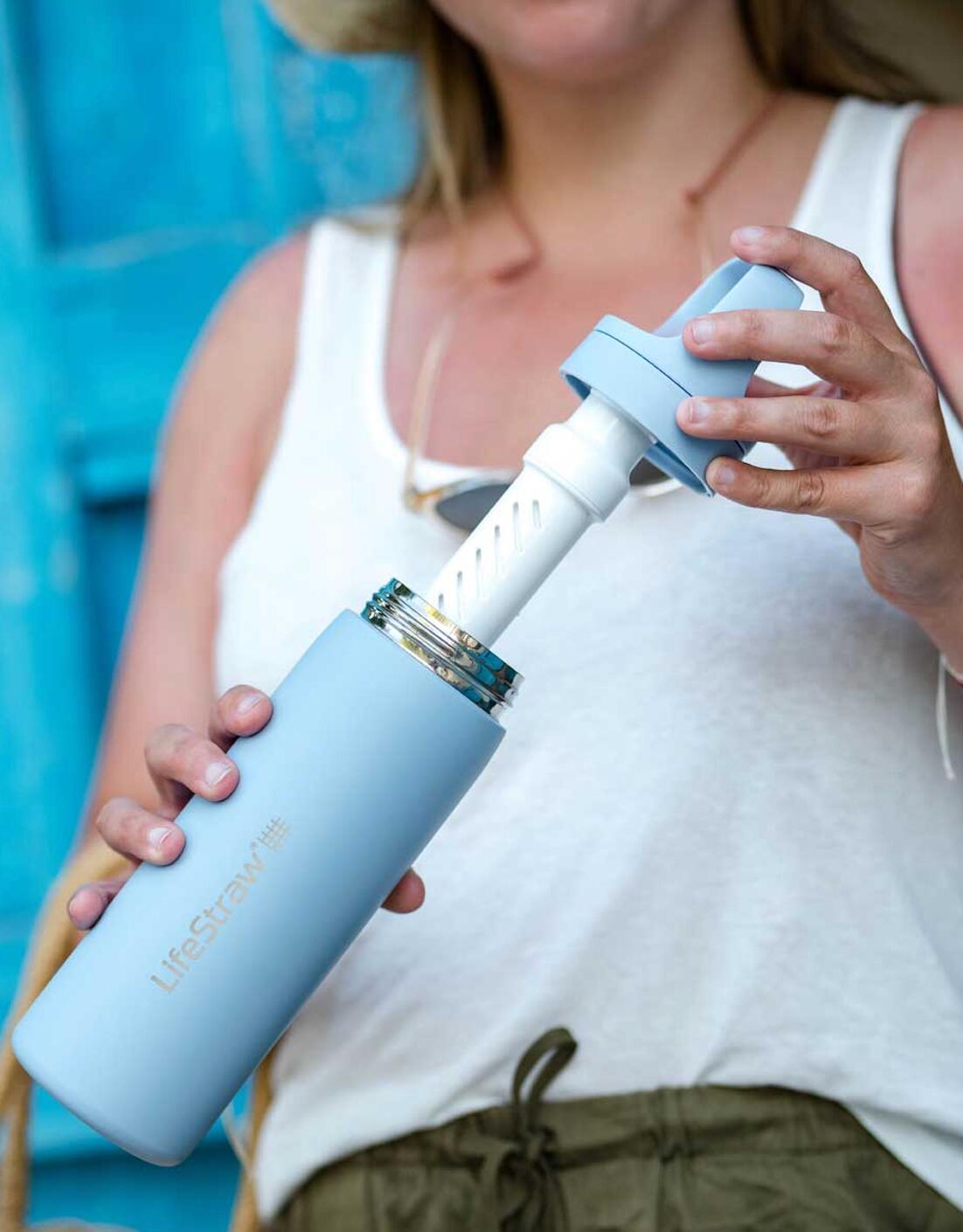 Lifestraw Bouteille Isotherme Inox 500 ml – Bleu Islandais 2/3