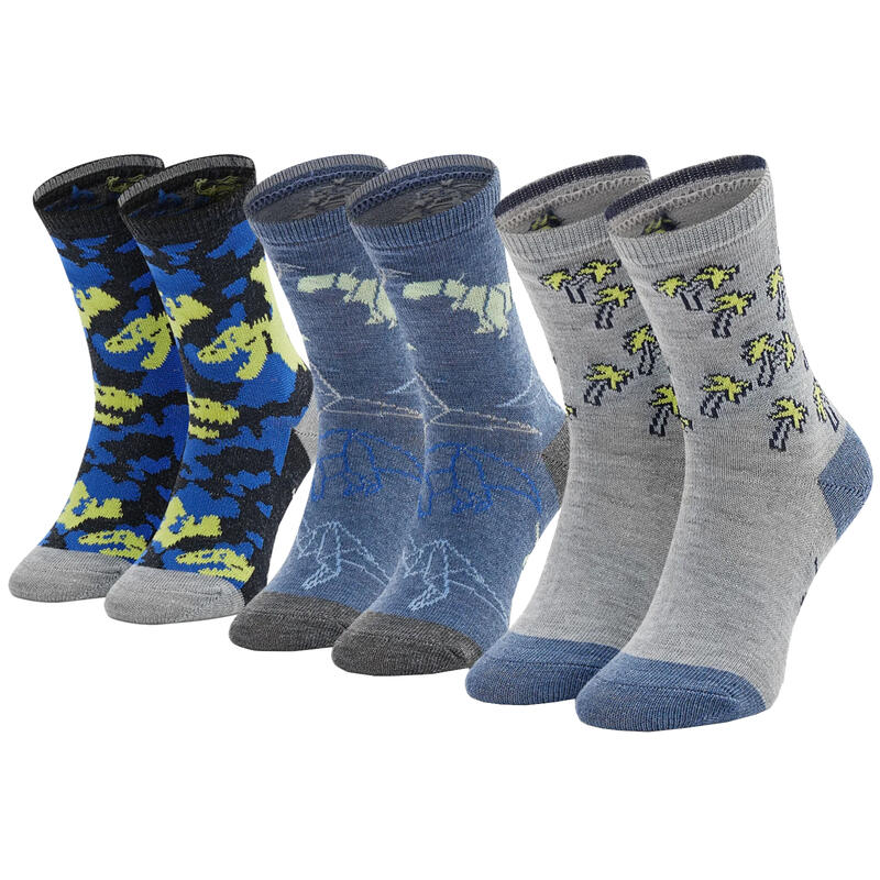 Sokken voor jongens Skechers 3PPK Boys Casual Glow In The Dark Socks